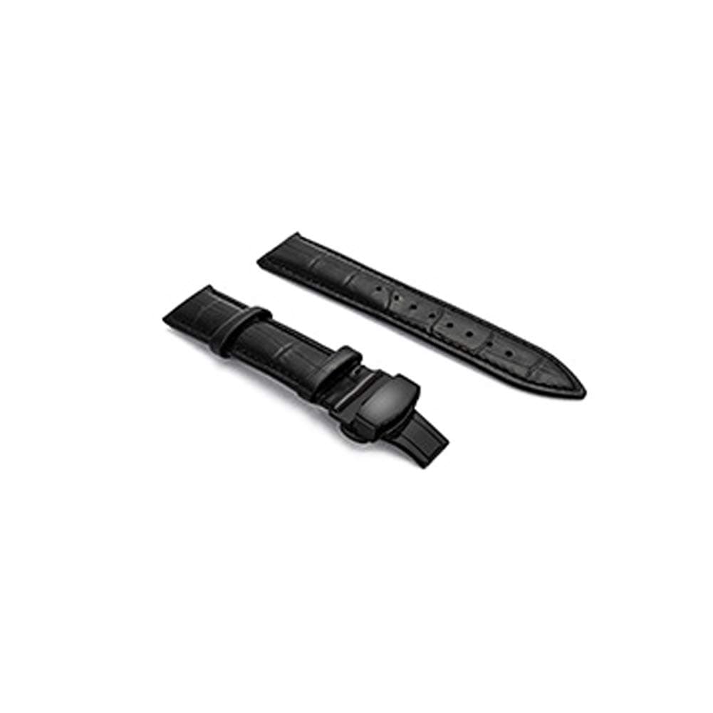 HENRYY Strap Leather Watch Double Press Butterfly Buckle Bamboo Pattern Strap Watch Accessories