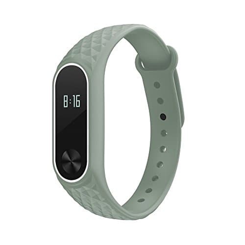 MORWIND Light Silicon Wrist Strap For XIAOMI MI Band 2 ,Xiaomi Mi Fitness Tracker Bracelet Accessories/Xiaomi Mi Band 2 Replacement Wristband Band Strap (E)