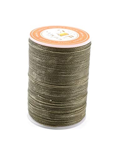 0.45 mm Round Waxed Thread Leather Craft Hand Sewing DIY (Yellow Oliver)