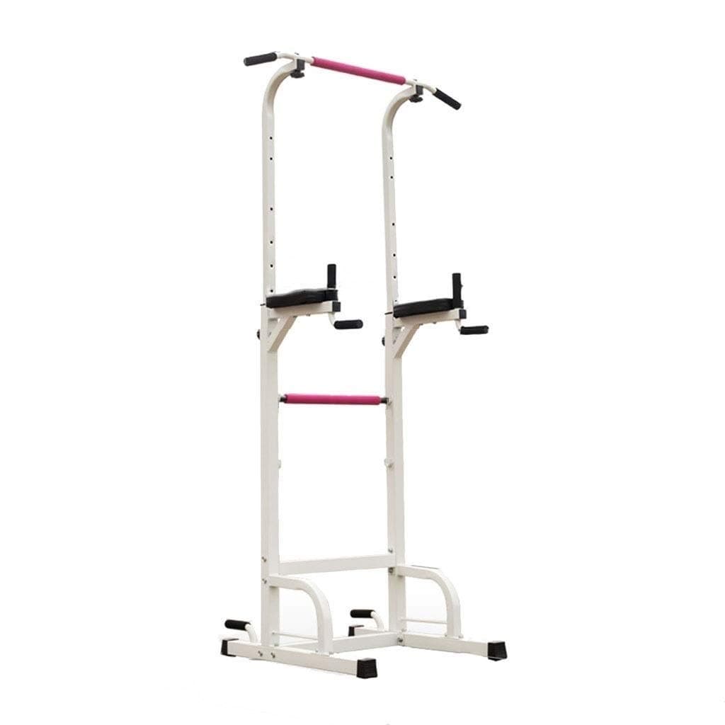 LLSZ Power Tower Pull Up Chin Up Exercise Dip Station Mens Home Gym Workout Bar Adjustable Multi Functional Free Stand Knee Leg Raise Ab Builder Home Gym Equipment