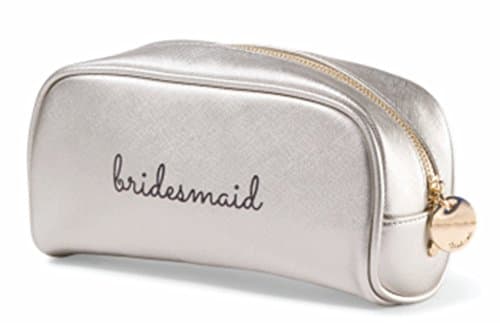 Deux Lux Bridesmaid Pouch Cosmetic Case (Silver)