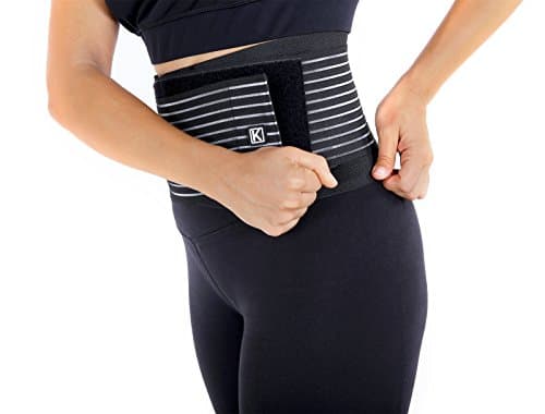 Waist Belt Abs & Lower Back Support | Small & Flexible, With Two Adjustable Straps, Great for Sports, Gym, Working Out | Easy Wear Under Clothes, Made from Polyester, Rubber, Nylon by Kragoo