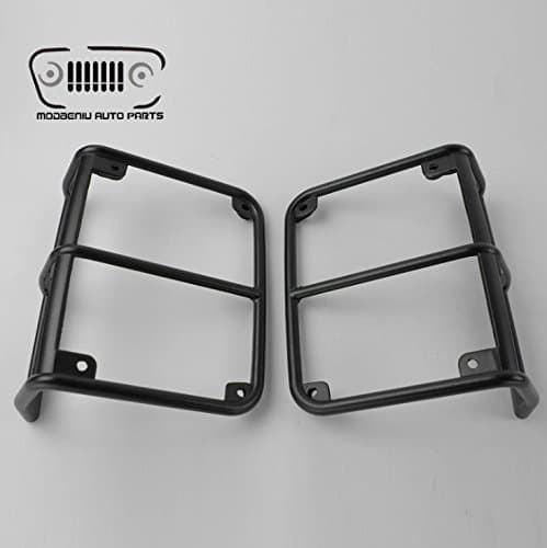 Rear Lamp Tail Light Guards Cover Trim Protector Euro Style Black 1 Pair