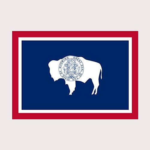 Wyoming Pride State Flag Full Color Two Pack - 2 Inch Decal for Macbook, Laptop or other device