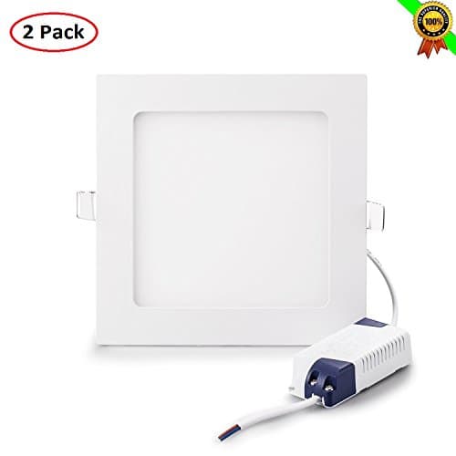 JETVIEW 18W Square Flat LED Panel Light Lamp, Dimmable Square Ultrathin LED Recessed Downlight and Ceiling Light Recessed Light (Cool White) (Pack of 2) JETVIEW 12W Round White Flat LED Panel Light, Dimmable Round Ultrathin LED Recessed Downlight,5000K Daylight, Home, Office, Commercial Lighting,Panel Ceiling Lighting (Pack of 2) 2 year Warranty