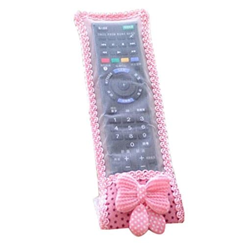 Bowknot Lace Remote Control Dust Proof organizer storage candy color bag TV Air Condition Protector