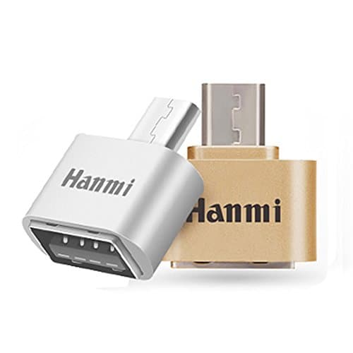 Sagenico Micro USB OTG to USB Adapter - Micro USB Male OTG to USB Female B Adapter - USB On The Go Adapter ( Silver)