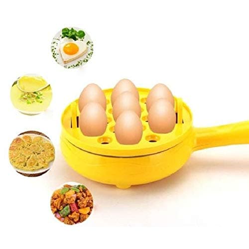 Onmall Mini Egg Boiler Electric Automatic 7 Egg Poacher Steamer Cooker Boiler & Fryer for Egg (Color May Vary)