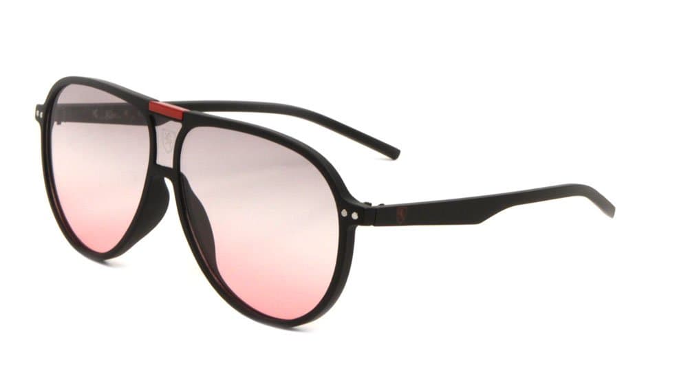 Khan Retro Turbo Oversized Flat Top Aviator Sunglasses