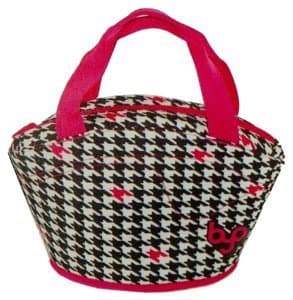 Gusto Neoprene Lunch Bag, Houndstooth Black