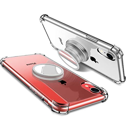 iPhone XR Case with Stand Clear Mirror Bumper Original Cover Protective Cases fit for Magnetic Mount Compatible with Apple 2018 iPhone 6.1 Inch for Women Men Girls Boys Students Best Gift