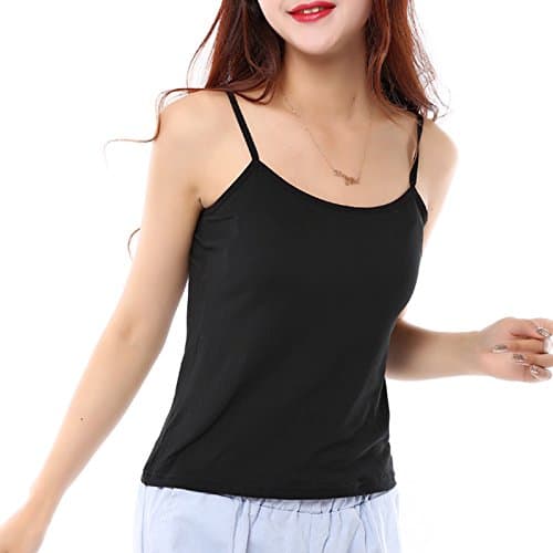 Wengift Slim Solid Color Cotton Knit Camisole Vest