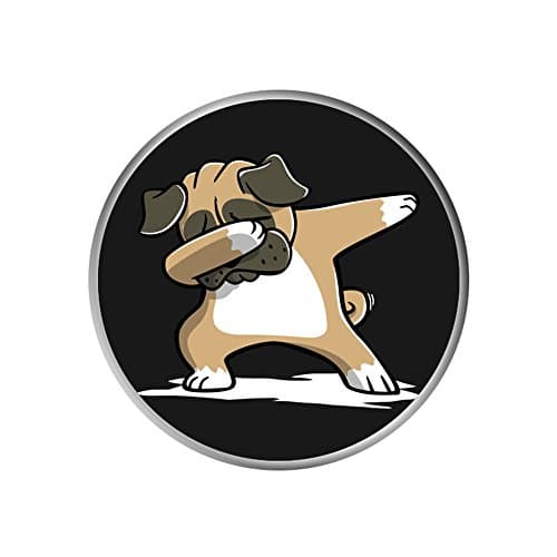 Premium Mounts and Stand, Expanding Stand Pop Grip Mount Socket for iPhone,Smartphones and Tablets - white Funny Dabbing Pug