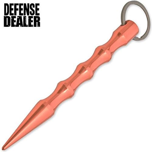 Takedown Kubotan Self Defense Solid Aluminum Keychain (Orange)