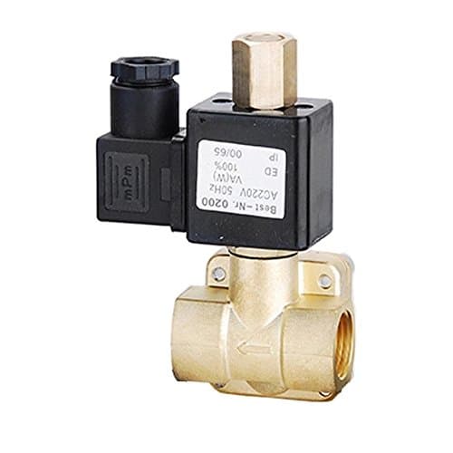 PerfecTech 3/8" inch Brass High Pressure 2-Way 2-Position Gas Water Air Electric Solenoid Valve Normally Open NO