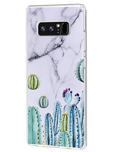 Samsung Galaxy Note 8 Case, TPU Silicon Flexible Slim Fit Soft Clear Edge Cute for Women Girl Bumper Flower Floral Shock Absorber Anti-Scratch Case For Samsung Galaxy Note 8