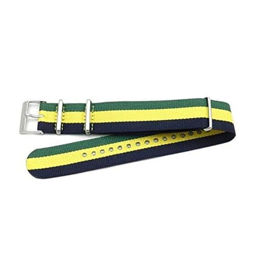 Nylon 22mm Multicolored Stripes One Piece Watch Strap