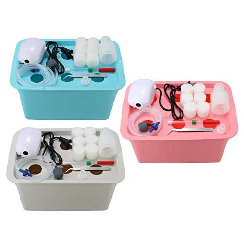 Farway Hydroponic Grow Box 6 Holes DWC Hydroponic System Kit Indoor Water Planting Container 3 Colors
