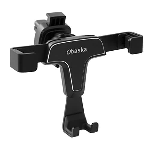 Obaska Cell Phone Holder for Car Air Vent, Gravity Auto-Clamping Metal Car Phone Mount for iPhone X 8 7 6S 6 Plus Samsung Galaxy S9 S8 S7 S6 & Other Smartphones