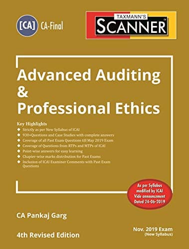 SCANNER - ADVANCED AUDITING & PROFESSIONAL ETHICS BY PANKAJ GARG (NEW SYLLABUS)