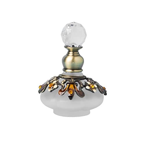 Vintage Magical Violet Refillable Empty Crystal Perfume Bottle Handmade Home Decor Lady Wedding Gift Pewter and Glass Empty Bottle Dragonfly Pewter and Glass Empty Bottle (Muti)