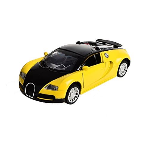 Electronic Alloy Pullback Bugatti Veyron Promo Models Luxurious Car Diecast Toy, Retail Box Birthday Gift to Children for Boy