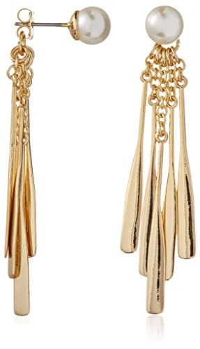 Fragments Pearl and Gold Sticks Earring
