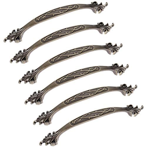 Creatwls Furniture Handles Cabinet Knobs and Handles Wardrobe Door Pulls Dresser Drawer Kitchen Cupboard Pulls Handle Hole Distance 96mm/128mm - 6pcs