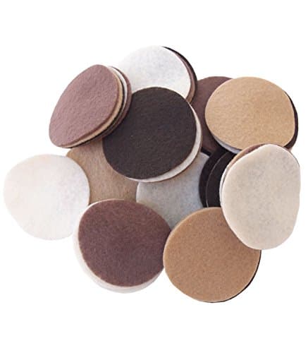 Playfully Ever After 2.5 Inch 48pc Felt Circles Color Combo Pack with Brown, Cocoa, Camel, Cream