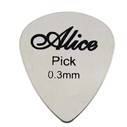 Diyiming 5Pcs Metal Guitar Pick 0.3mm Thin for Both Starters and Professionals Bass Ukelele Guitar Picks