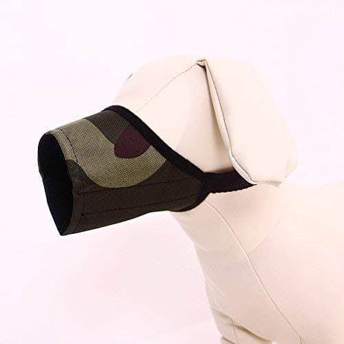 Douge Couture Nylon Pet Adjustable Soft Muzzle Mask Dog Anti Barking Biting Grooming Chewing Mesh Mouth Cover Color May Vary Size- 3.5