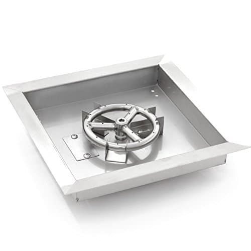 Alpine Flame 12-inch Square Drop-in Pan With 6-inch Natural Gas Ring Burner