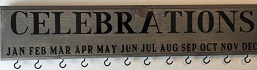 Celebrations Reminder Board with Name Circles, Stained Grey