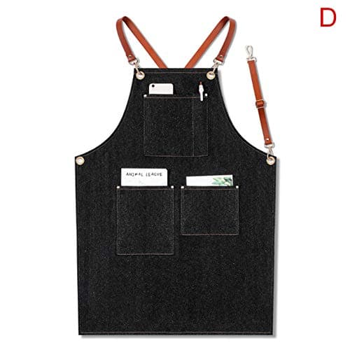 Sumerlly Denim Apron Strap Bib Apron Barista Bartender BBQ Chef Uniform Workwear