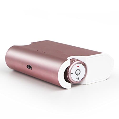 X2T Mini Invisible Truly Wireless Bluetooth V4.2 Stereo Surround Sound Earbud Charger Dock Organizer with Microphone Recharger for Apple iPhone, Samsung, Android, iOS (Rose Golden)