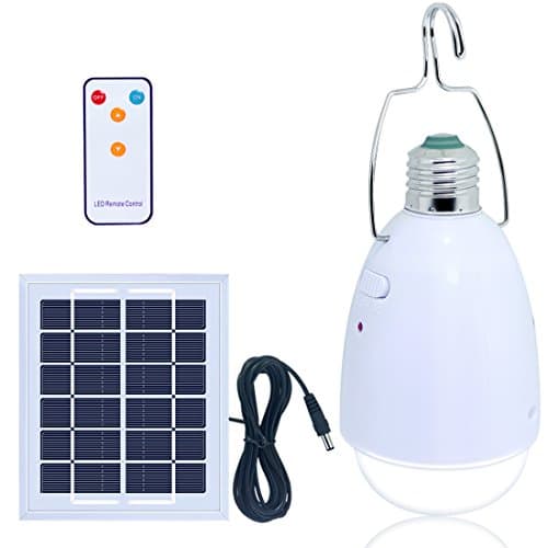 Solar Bulb, LISOPO Muti-functional LED Lamp Kits - 12 LED Solar Powered Lights Dimmable Function with Remote Controller -Solar Barn / Camping / Emergency etc