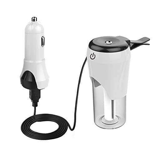 Dxmart Car Humidifier 2 in 1 Cool Mist Air Diffuser 50ml with 2 USB Port Car charger