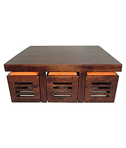 The Attic Lisbon Coffee Table Set (Lacquered, Honey)