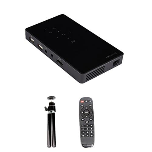 Arichtop AUN for Android 7.1 Portable HD DLP Projector D5S Built-in WiFi Bluetooth USB SD Card 4500mAH Battery Home Cinema