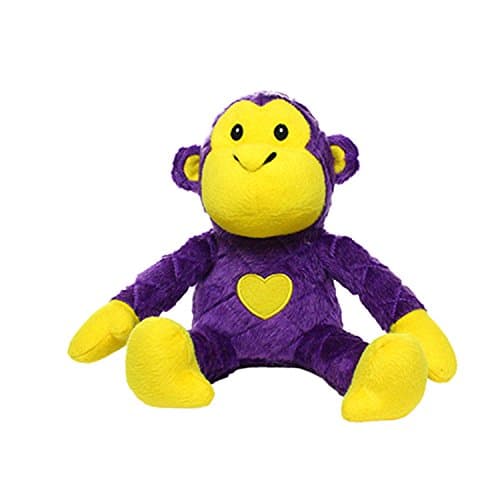 MIGHTYSafari Purple Monkey - Squeaker-Multiple Layers. Made Durable, Strong & Tough. Interactive Play Dog Toy (Tug, Toss & Fetch). Machine Washable & Floats