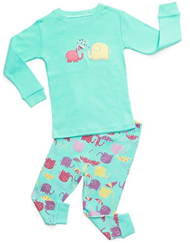DinoDee Elephant 2 Piece Pajama Set 100% Cotton 8 Years