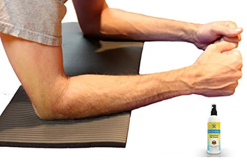 Thrive on Wellness Exercise Mini-Mat for Joint Support - Comfort on Knees, Wrists, Hips, Spine & Elbows, with Mat Spray Cleaner, BEST Yoga Knee Pad for Pilates, Yoga, P90x & Stretch (Black)