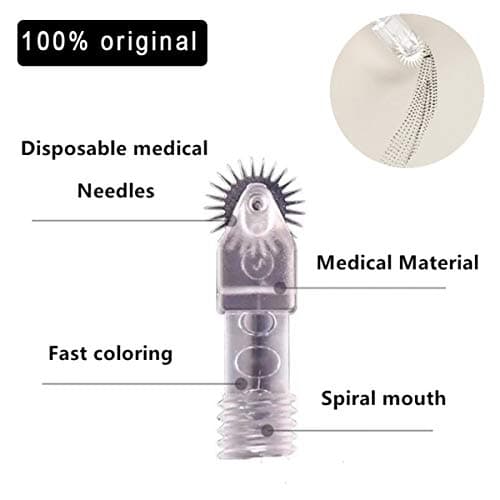 Newest Disposable Microblading Shading Needles Blade 7mm Roller Pins for Eyebrows Fog Easy Coloring Permanent Makeup Beauty Tattoo Supplies (7mm-5pcs)