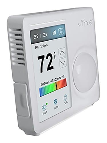 Vine 7-Day Programmable Touchscreen Wi-Fi Thermostat, White