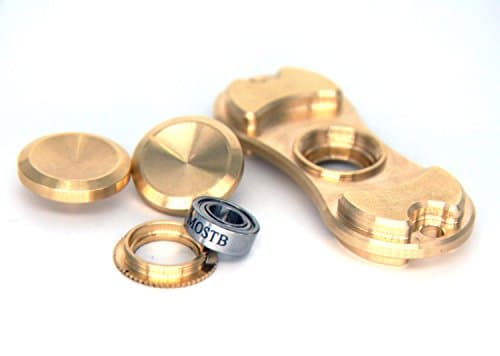 Fidget Spinner Toy Brass EDC ADHD Focus Silent High Speed 3-7 Mins Spins(Pure Copper)