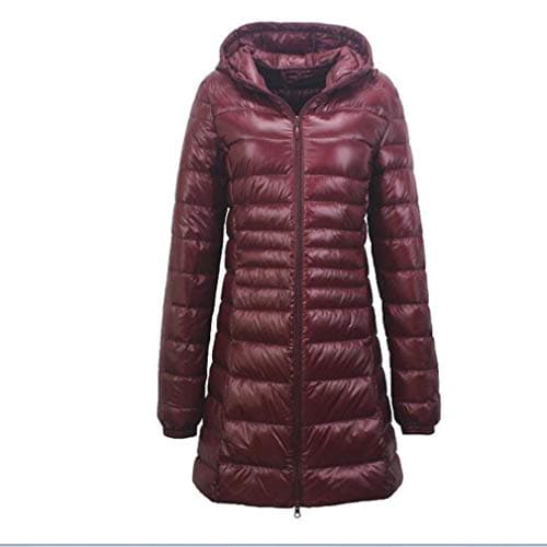 EBRICKON Womens Winter Outwear Packable Down Jacket Long Lightweight Hooded Coat