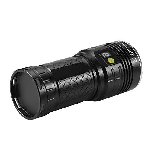 SupwildFire 12 x XM-L T6 LED Torch LED Flashlight LED Power Digital Display Waterproof Flashlight 18650 Rechargeable Battery Hunting Flashligt