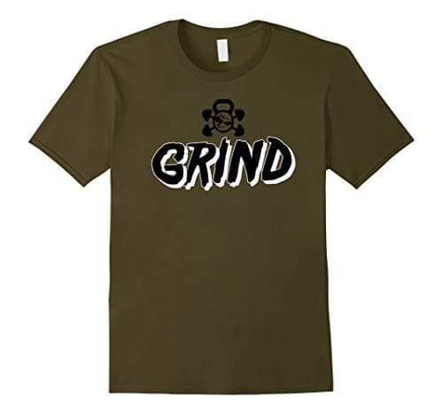 Mens Grind Training Power Lifting Tee XL Olive