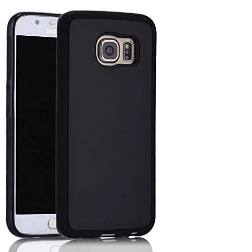 Geldy Anti Gravity Cell Phone Case for Samsung Galaxy Note 5 Magical Selfie Nano Suction Sticks to Glass Whiteboards Kitchen Cabinets Tile Metal (Black)