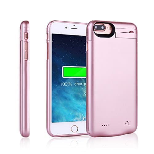 For iphone 6/6S/7 Charger Case,Deriruler Battery Case For iPhone 6/6S And iphone 7 4.7" inch 3000Mah External Rechargeable Backup Pack Case Protective Charger Case(Rose)